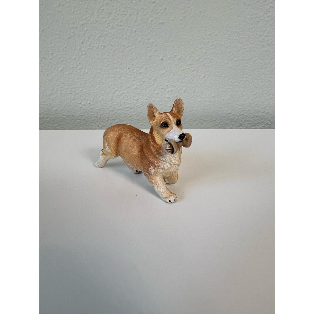 Corgi Realistic Dog Plastic Figurine Dollhouse Cake Topper
